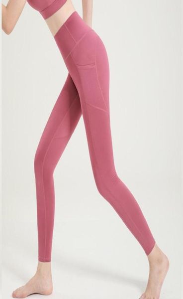 

yoga outfit women039s seamless fitness leggings female 2021pink with pocket high waist running sports sportswear gym sport pant9752257