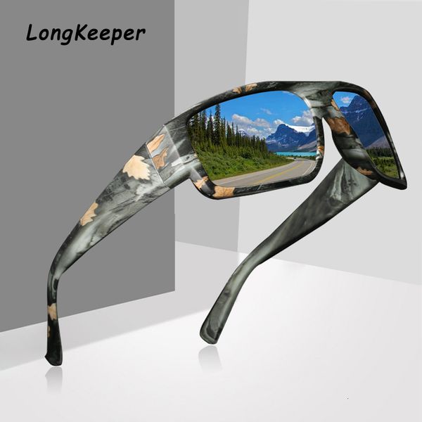 

sunglasses square pochromic sunglasses men polarized chameleon glasses driving shades sun glasses change color male camo gafas 230419, White;black