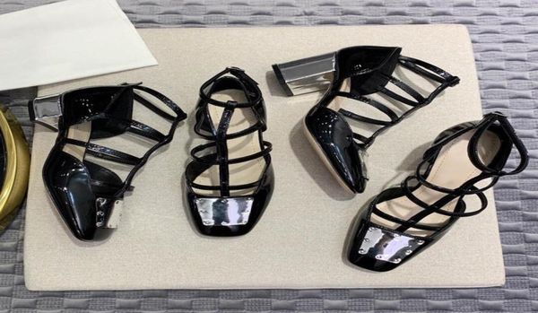 

classic high heel boat shoes ladies dress shoes patent leather 100 cowhide round toe vintage chunky heel black white balleri3806720