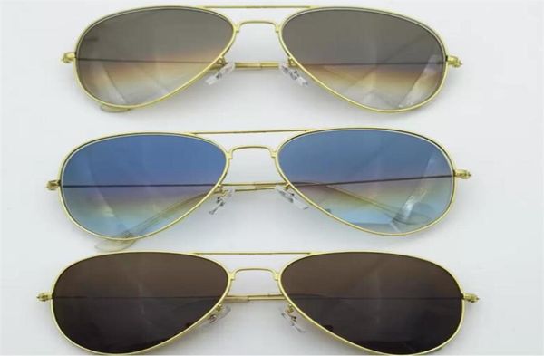 

pilot style men women sunglasses metal frame double bridge design 58mm glass lens oculos de sol masculino gafas with boxes accesso4762289, White;black