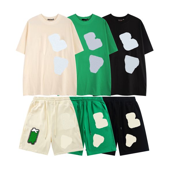

fashion t shirt for men women summer tracksuit crew neck short sleeve casual shorts cotton hip hop new clothing and short letter printed pol, White;black