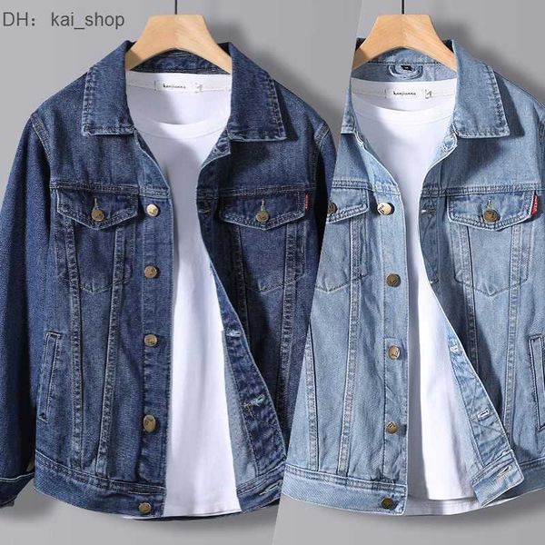 

men's fur & faux 2023 spring and autumn fashion denim coat korean version trendy hsome outerwear youth student1, Black