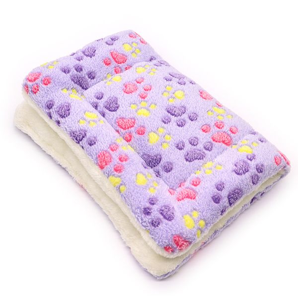 

soft flannel thickened the kennel pet fleece pad pet bed mat for puppy dog cat sofa cushion home rug keep warm sleeping cover dog mattress f