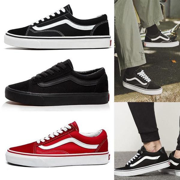 

2023 men women canvas shoes old skool triple white black red fashion slip on skateboard sports sneakers designer school casual run2834