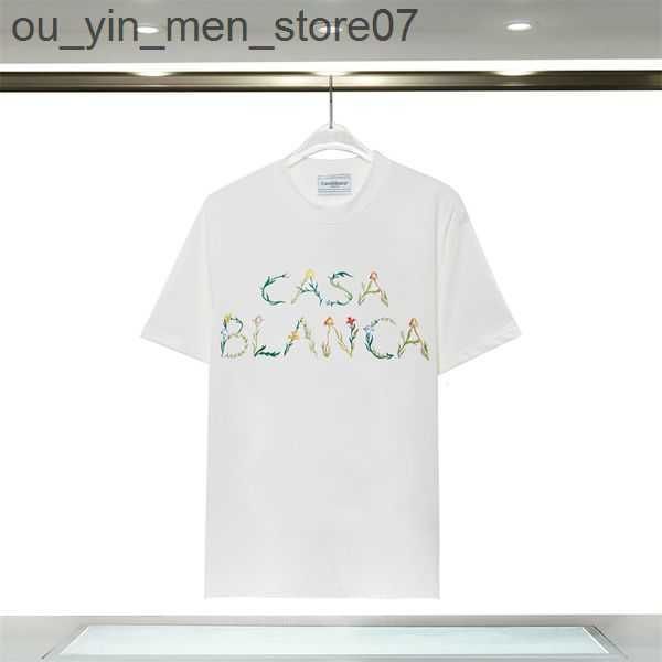 

fashion t shirt men women designers t-shirts tees apparel man robe de soiree chest shirt luxury clothing street shortsclothes casablanc tsh, White;black