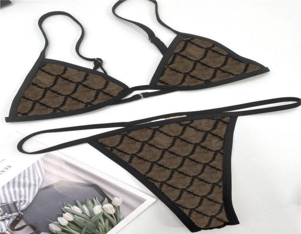 

triangle beach bra set classic letters lace swimwear for women black pink tulle embroidery lingerie underwear split bikinis9969274
