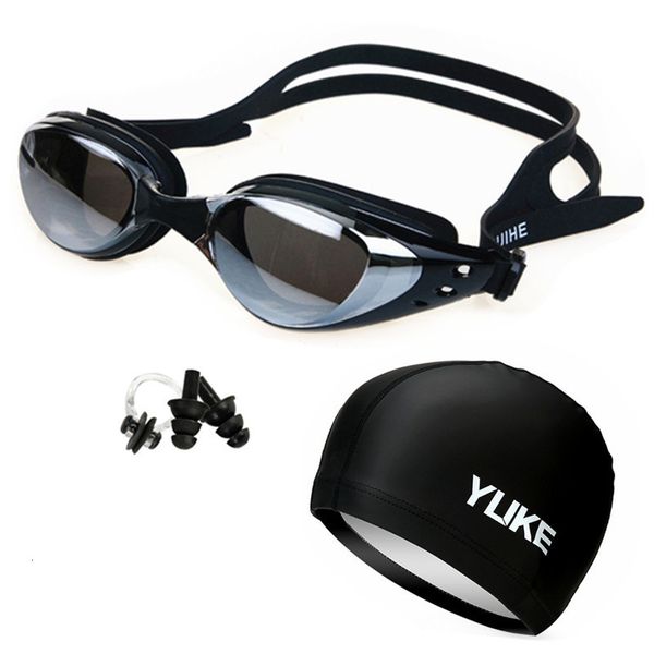 

goggles swimming goggles eyewear anti fog waterproof cap earplug equipment for men women kids pool glasses 230420