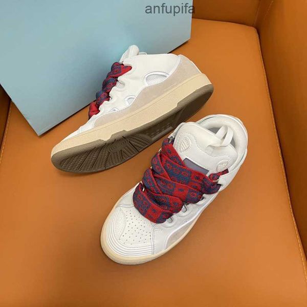 

lanvins laceup shoes sneakers calfskin shoe designer mesh woven extraordinary sneaker embossed leather curb rubber platform sole style 90s m, Black