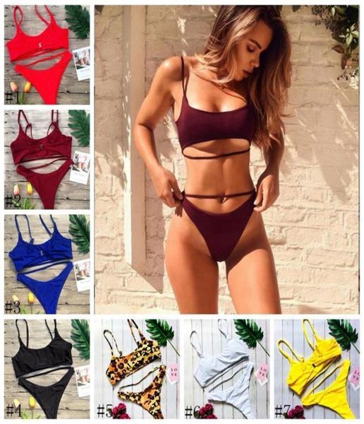 

women bandage bikini hollow out female string bikini set swimwear split swimsuit bathing beachwear bather suit 20211973722