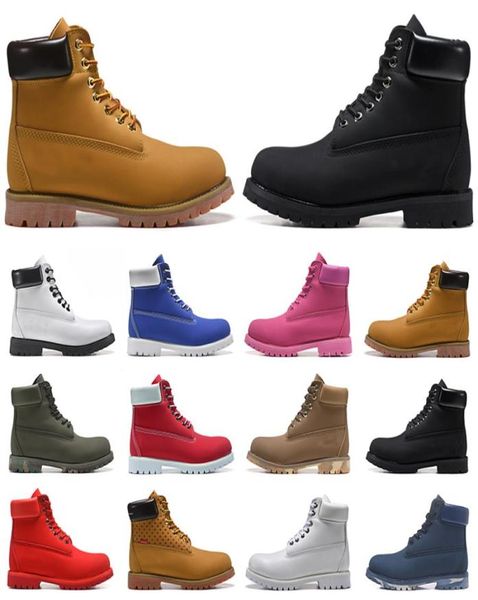 

2023 men women designer martin boots classic winter booties ankle chestnut black white red navy blue army green mens outdoor sport7177478