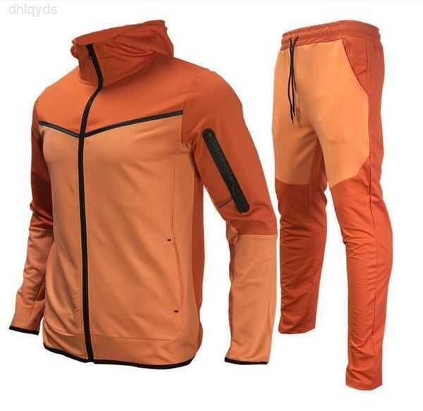 

fleece mens tracksuits brand sweatsuit tech hoodie cotton stretch training wear good quality coat sweatpants sport set clothing 221118 3ygeg, Gray