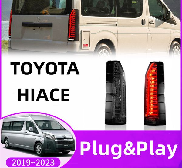 

led rear lights for toyota hiace 20 19-2022 taillight car modified singal lamps drl turning brake fog lights
