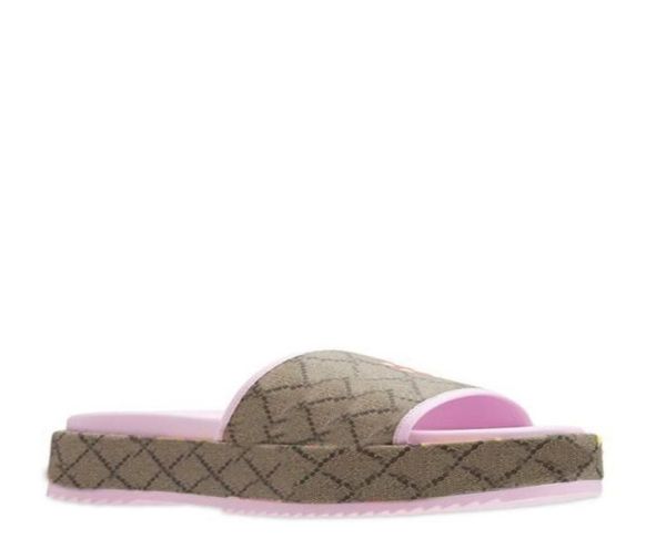 

2021ss womens fashion 55mm flatform slippers girls causal slide sandals open round toe slipon mules size euro 35423560654, Black