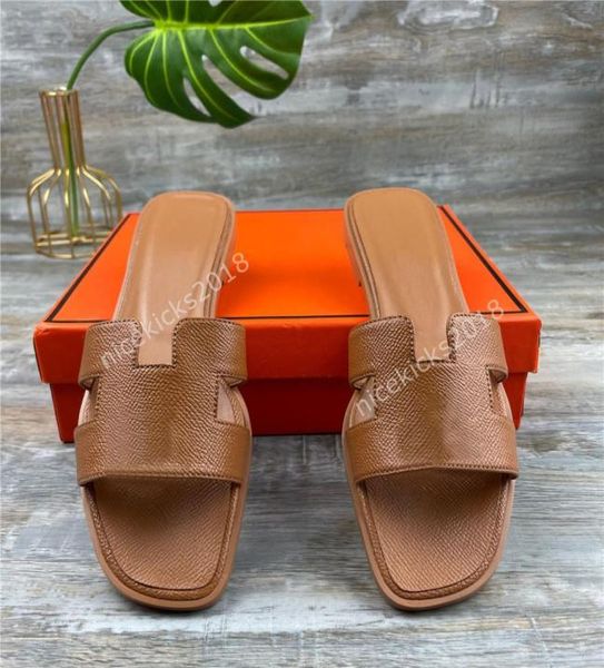 

womens slippers sandal summer designer slide real soft leather flip flops stylish slipper flat heels girl sandali classic ope7433739, Black