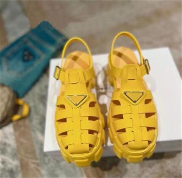 

women foam designer rubber sandals summer slides metal triangle logo sandal retro beach loafers round toe sandas size 35405182487, Black