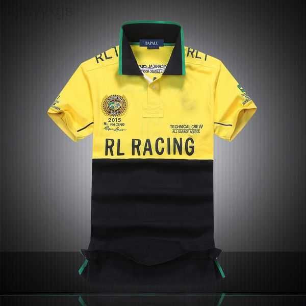 

racing polos t shirts 100% cotton rlracing fit short sleeve team 4xl 5xl 2ir0j, White;black