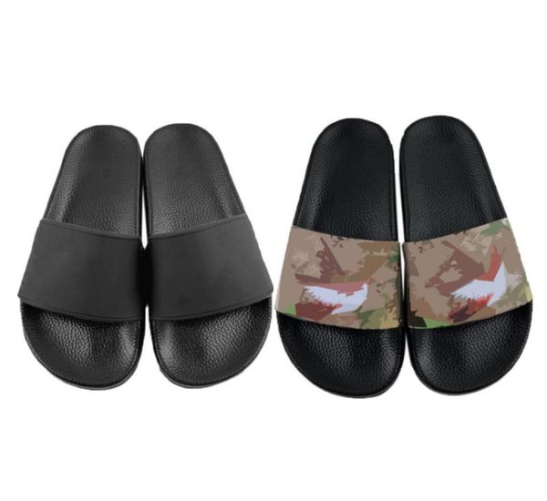 

quality men women slippers sandals shoes slide indoor summer fashion slipper house wide flat flip flops size 35464054726, Black