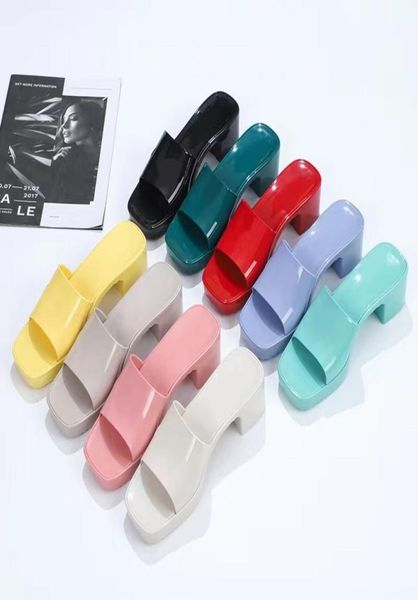 

women printing sandals thick bottom slippers platform alphabet lady sandal patent leather designer fashion shoes 3541433793, Black