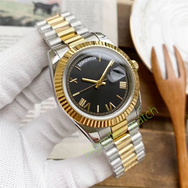 

men's and women's watch designers luxury diamond roman numerals automatic movement watch size 40mm 904l stainless steel material f, Slivery;brown