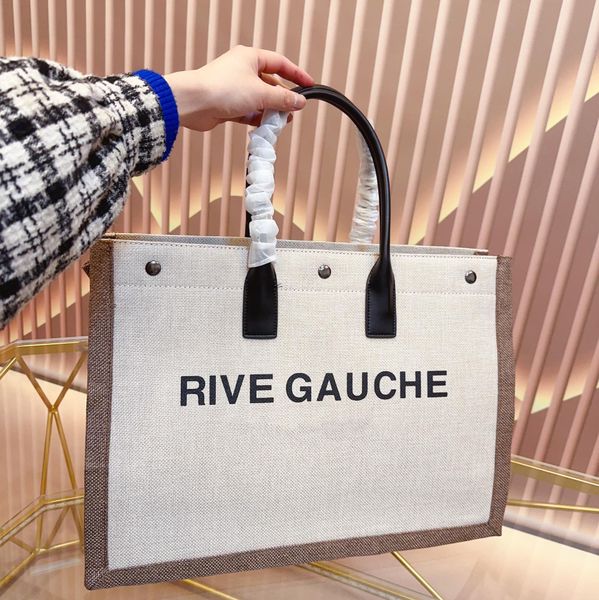 

women handbag rive gauche tote bag shopping bag handbags linen large beach bags designer travel crossbody yslity shoulder satchel wallet