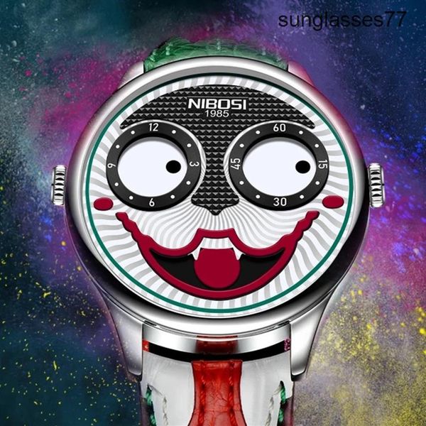 

russian clown men's watch fashion trend quartz watch nibosi brand2451, Slivery;brown