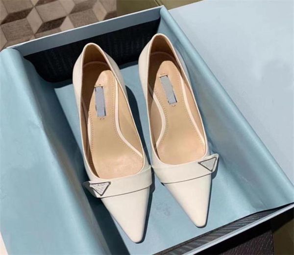 

online whole 2021 latest women039s leather patent leather pointed heels 6cm wedding party shoes 35415921091, Black