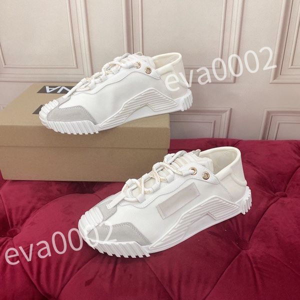 

designer calfskin casual shoes vintage trainers fashion platform leisure shoes lace-up sneaker, Black