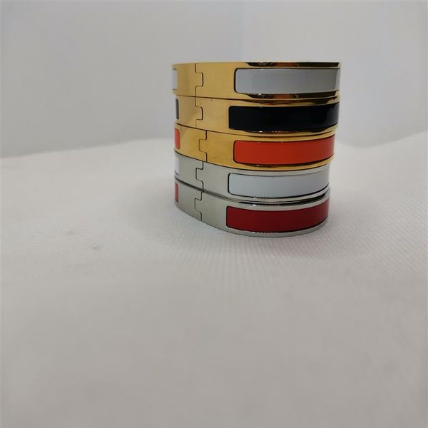 

designer multi color gold buckle titanium steel bracelet men's women's couples bracelets luxury bangle fash264o, Golden;silver