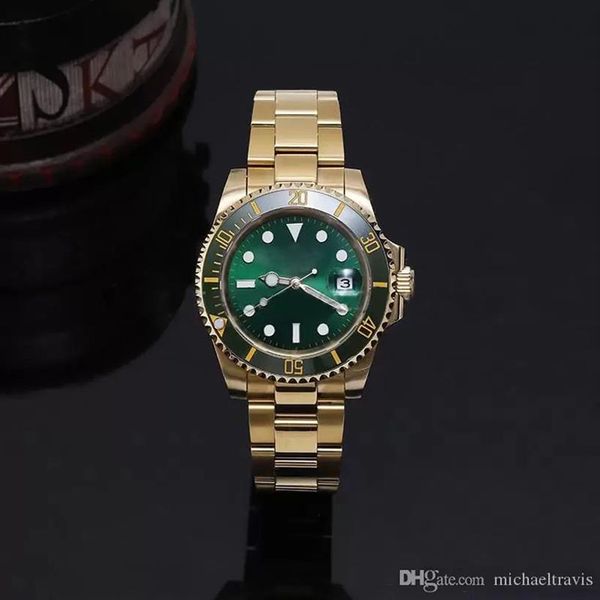 

mens watch quality 18k gold case 40mm ceramic ring sapphire glass automatic movement 3 styles choose277v, Slivery;brown