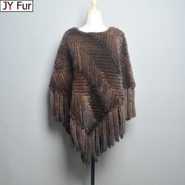 

fur luxury knitted real mink fur jacket winter women soft natural quality mink fur coat lady elegant allmatch mink fur shawl scarf, Black