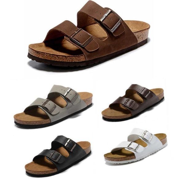 

arizona 2021 fashion slide sandals slippers for men women with original box beach flip flops slipper 34476243204, Black