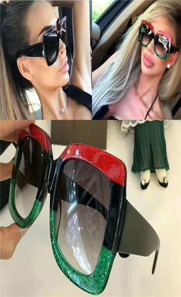 

0083 popular sunglasses women square summer style full frame uv protection mixed color with original box sunglass5666720, White;black