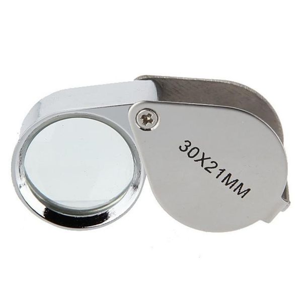 

collapsible 30x metal magnifying loupe jeweler glass lens jewelery magnifier1072743