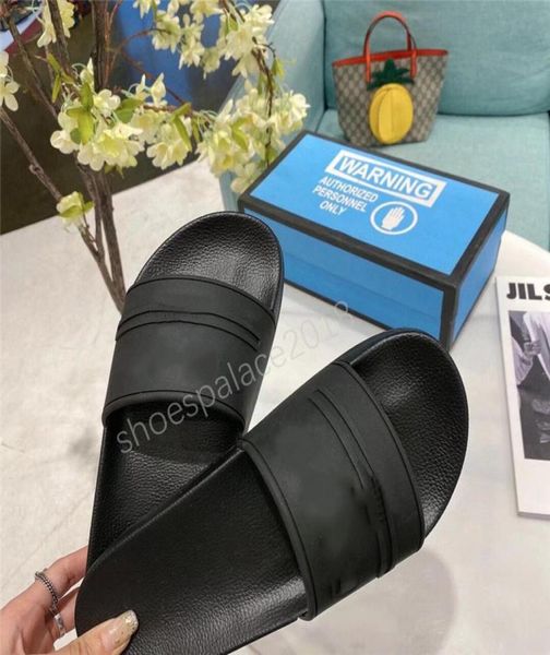 

2021 nice looking slipper mens womens summer sandals beach slide fashion scuffs slippers ladies flats shoes kicks tiger flowers be3366996, Black