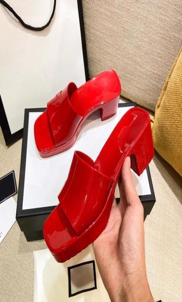 

classic women039s slipper high heeled sandals coarse fruit colors suede woman heel shoes heel slippers sandals1159824, Black