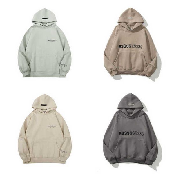 

men's fashion luxury sweatshirts essss ential tracksuits letter hoodies men women sportswear hooded pant coat sweater pullover couple, Gray