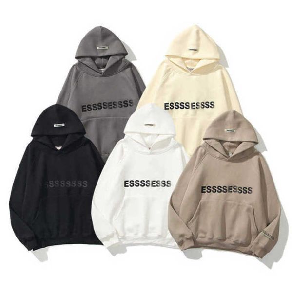 

men's classics luxury sweatshirts esss entials tracksuits letter hoodies men women sportswear hooded pant coat sweater pullover couple, Gray
