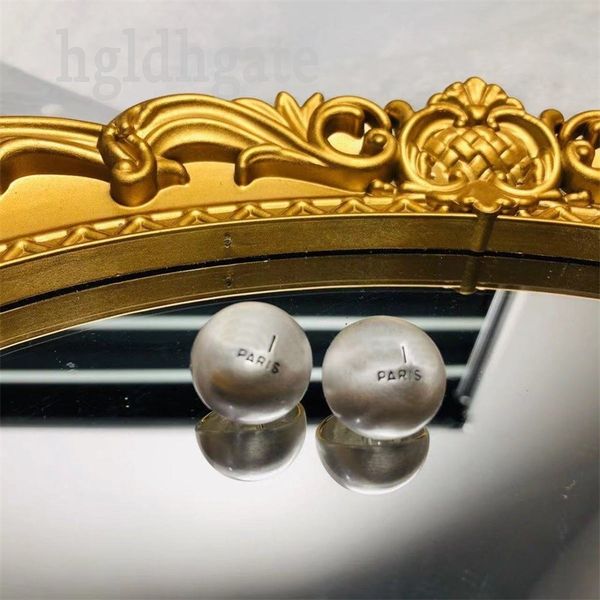 

retro plated silver earring luxury earrings classic style orecchini letters pattern stud earrings new year gift nickel brass designer earrin, Golden;silver