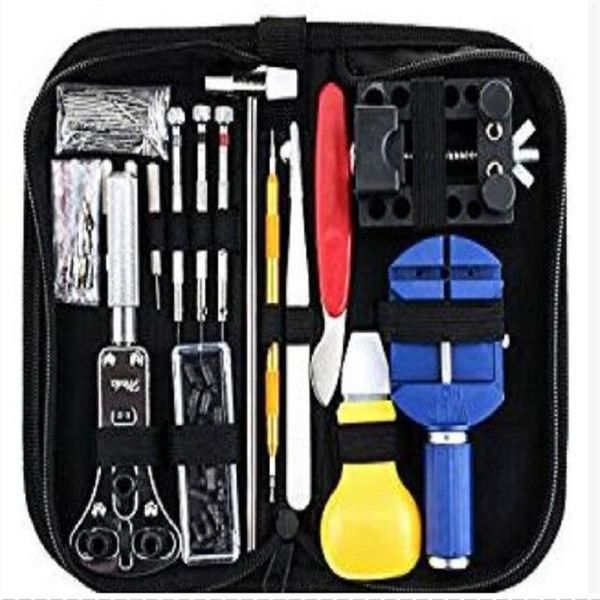 

147pcs watch link pin remover watchmaker case opener repair tool kit set opener link spring bar remover horlogemaker gereedschap253n