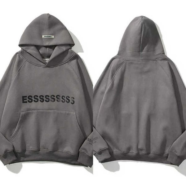 

men's classics luxury tracksuits essss ential sweatshirts letter hoodies men women sportswear hooded pant coat sweater pullover couple, Gray