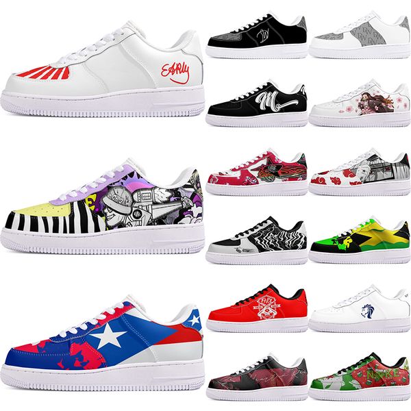 

DIY shoes winter comfortable autumn mens Leisure shoes one for men women platform lovely sneakers Classic cartoon graffiti trainers comfortable sports 7976