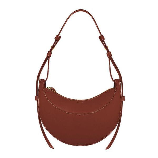 

briefcases shoulder bags polene numero dix half-moon bag full-grain textured smooth calf leather tote designer zip closure crossbo208y
