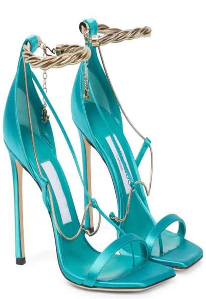 

luxury women dress sandal high heels london oriana 110 leather sandals patent leather with gold chains party wedding heeled 35434834938, Black