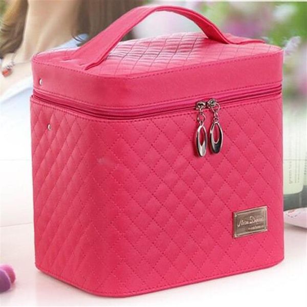 

fashion women's makeup box bag case lady's pattern portable cartoon make up case leather beauty case trunk hand held coa331p