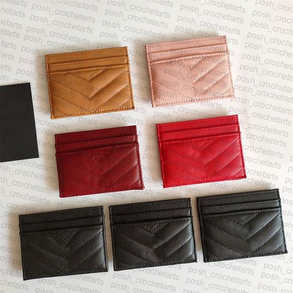 

chevron card holders sold with box genuine leather card cases233h, Brown;gray