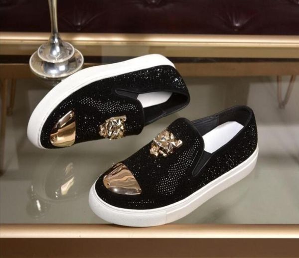 

2021 new big size shoes men slip on men039s loafers luxury casual fashion trend brand men039s shoes wedding shoes8495015, Black