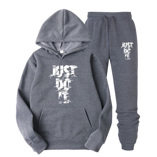 

mens designer clothes men's tracksuits sportswear set brand fitness jorda basketball sweatshirts pants casual dunks hoodie cargo pants, Gray