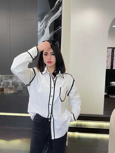 

designer brand 023 new designer fashion shirt in early spring is comfortable and cool for men and women ., White