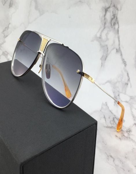 

classic decade silver pilot sunglasses for men women grey shaded sonnenbrille designer sunglasses gafas de sol uv400 eyewear with 8937118, White;black