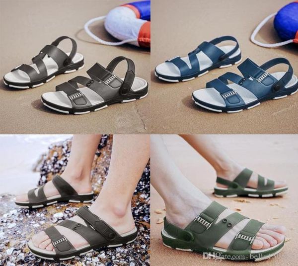 

fashion designer luxury slippers transparent flip flops for men causal shoesleisure sandals summer outdoor water beac1641704, Black